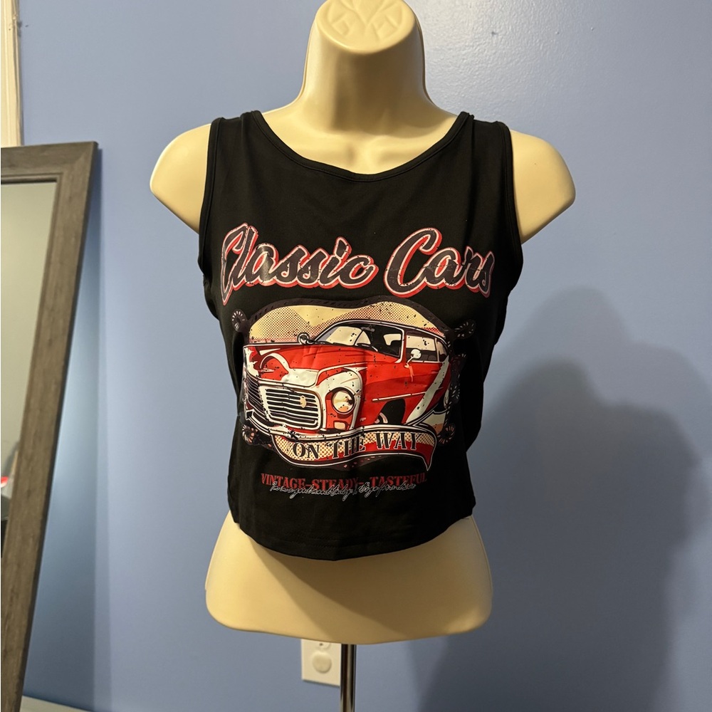 SHEIN Black Sleeveless Crop Muscle Tee